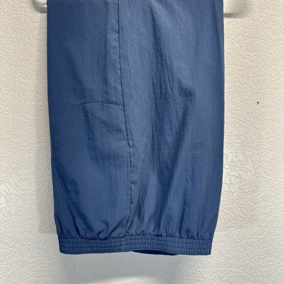 Teddi Sport Vtg Leisure Suit Ladies Track Lightweight Blue Shoulder pads LARGE - Picture 5 of 8